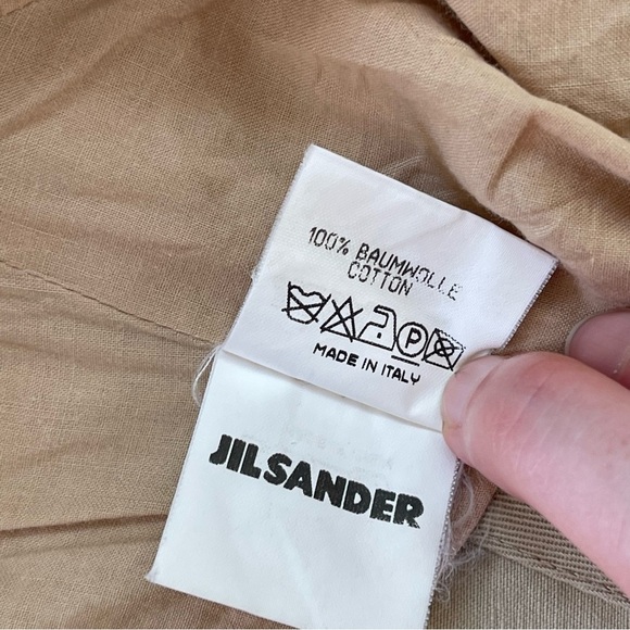 Jil Sander beige 1 button blazer cotton size 38 or S/XS pockets long sleeve - Picture 15 of 16